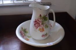 Cabbage Rose Jug & Bowl Wash Set (AF)