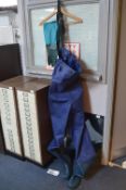 Pair of Size:10 Waders, and Waterproof Gloves