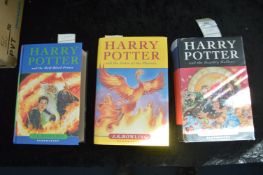 Three Harry Potter First Edition Books