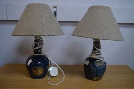 Pair of Whiskey Bottle Table Lamps