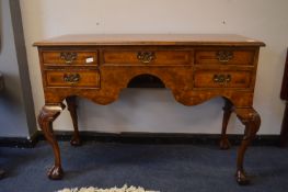 Walnut Effect Hall Table on Cabriole Legs