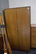 Retro Teak Effect Wardrobe by Meredew