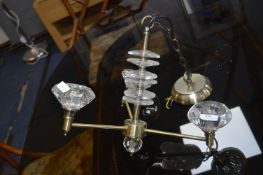 Brushed Brass & Glass Light Fitting