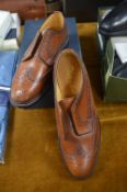 Pair of Mens Brown Leather Brogues Size: 9