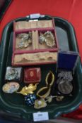Tray Lot of Costume Jewellery, Bracelets, Brooches