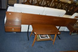 Retro Teak Coffee Table and Retro Bedhead