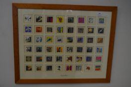 Framed Collection of Royal Mail Stamps