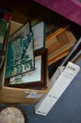 Box of Framed Pictures, etc.