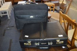 Gents Black Custom Briefcase and an Antler Laptop