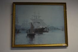 Print - Chinese Harbour Scene