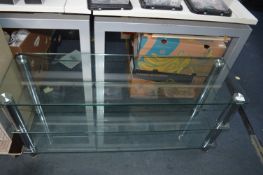 Glass & Chrome TV Stand