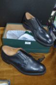 Pair of Mens Black Leather Brogues Size: 9.5