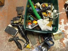 Mixed Box Including Hose Attachments, Hinges, Head