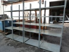 *Four Bays of Metal Racking ~228x92x61cm Each