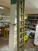 Eighteen Tread Extending Wooden Ladder