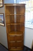 Medium Oak Ercol Corner Unit