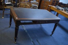 Early Victorian Mahogany Desk - One Drawer Missing