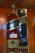 1 Litre Bottle of Johnnie Walker Black Label 12 Year Old Scotch Whisky with Original Box