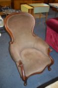 Victorian Mahogany Framed Nursing Chair