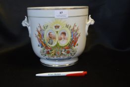 Royal Minton King George & Queen Mary Coronation Planter 1911