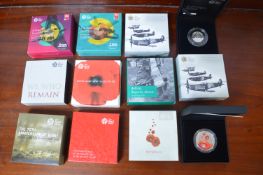 Ten Royal Mint Silver Proof Coins - RAF, Military