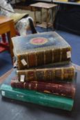 Four Leather Bound Book (Two Bibles & Two Ledgers)
