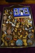 Large Tray Lot of Wade Whimsies Tortoises, Boxed P
