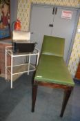 Retro Medical Trolley, Vintage Steriliser & Green
