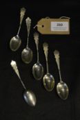Six Hallmarked Silver Teaspoons - Birmingham 1908