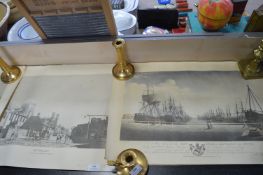 Assorted Reprints of Hull Engravings, Dockside Sce