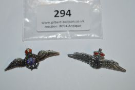 Two RAF Pin Badges 1925 - (One Silver)