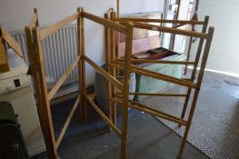 Two Wooden Clothes Horses