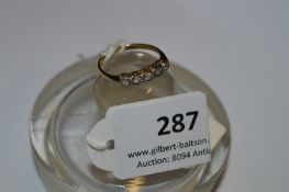 18ct Gold Engagement Ring with Cubic Zirconias - 1
