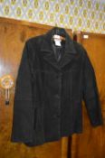 Black Suede Retro Jacket UK Size 22 by Claire Neuv