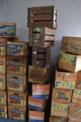 Seven Assorted Wooden Crates - Schweppes etc
