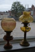 Two Copper & Brass Oil Lamps