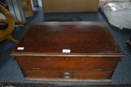 Two Drawer Mahogany Specimen Cabinet
