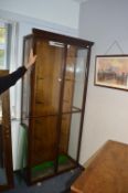 Tall Mahogany Glazed Display Cabinet 232cm x 42cm