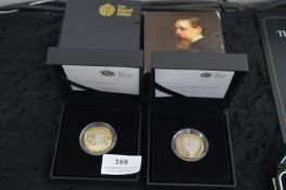 Two Royal Mint Silver Proof Coins - Charles Dicken