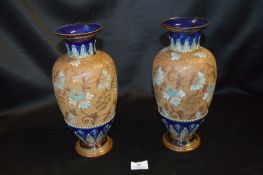 Pair of Royal Doulton Urns
