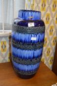 Large Blue Retro German Vase by Scheurich