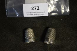 Two Silver Thimbles - Chester 1900 & Birmingham 18