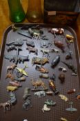 Tray Lot of Lead Animals, Ships, Planes etc