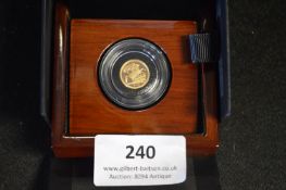 Royal Mint 2016 Quarter Sovereign Gold Proof Coin