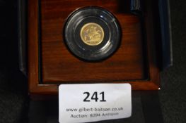 Royal Mint 2015 Quarter Sovereign Gold Proof Coin