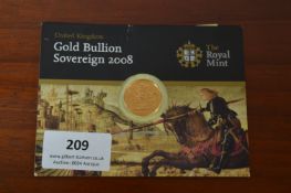 2008 Royal Mint Gold Bullion Sovereign