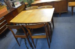 Retro Mcintosh Extending Dining Table with Four Vi