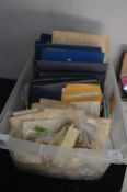 Box of Assorted Stamp Albums & Loose Stamps etc