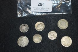 Victoria & Other Silver Sixpences etc - Worn Condi
