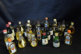 25 Miniature Whiskeys - Irish & Scotch